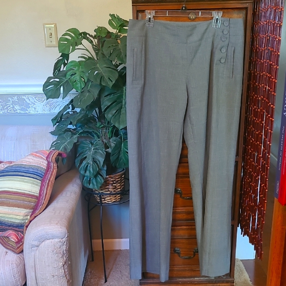 CAbi 883 HighWaist Wide Leg Crosshatch Trouser. Size 14